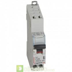 Disjoncteur DX3 1P+NG C20 4500A/6KA AUTO 406884 Legrand