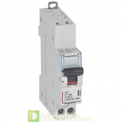 Disjoncteur DX3 1P+NG C25 4500A/6KA AUTO 406885 Legrand