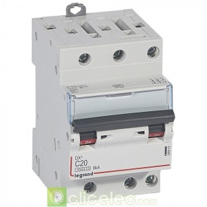 DX3 3P C20 4500A/6KA 3M 406893 Legrand Disjoncteurs PH+N