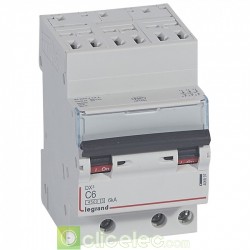 Disjoncteur DX3 3P C6 4500A/6KA AUTO 406897 Legrand