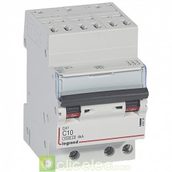 Disjoncteur DX3 3P C10 4500A/6KA AUTO 406899 Legrand