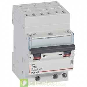 DX3 3P C10 4500A/6KA AUTO 406899 Legrand Disjoncteurs PH+N