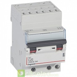 Disjoncteur DX3 3P C20 4500A/6KA AUTO 406902 Legrand