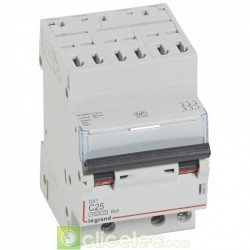 Disjoncteur DX3 3P C25 4500A/6KA AUTO 406903 Legrand