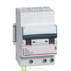 Disjoncteur DX3 3P C32 4500A/6KA AUTO 406904 Legrand