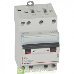 DX3 4P C10 4500A/6KA 3M 406908 Legrand Disjoncteurs PH+N