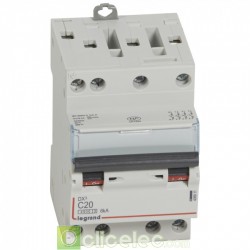 Disjoncteur DX3 4P C20 4500A/6KA 3M 406911 Legrand