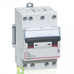 DX3 4P C32 4500A/6KA 3M 406913 Legrand Disjoncteurs PH+N