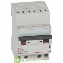 Disjoncteur DX3 4P C10 4500A/6KA AUTO 406917 Legrand