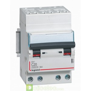 DX3 4P C20 4500A/6KA AUTO 406920 Legrand Disjoncteurs PH+N