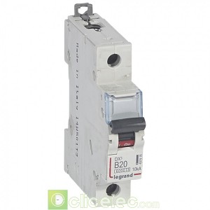 DX3 1P B20 6000A/10KA 407418 Legrand Disjoncteurs PH+N