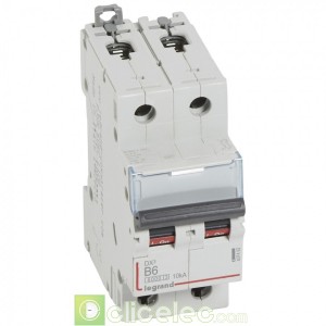 DX3 2P B6 6000A/10KA 407492 Legrand Disjoncteurs PH+N