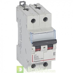 DX3 2P B25 6000A/10KA 407496 Legrand Disjoncteurs PH+N