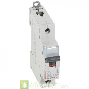 DX3 1P C20 6000A/10KA 407655 Legrand Disjoncteurs PH+N