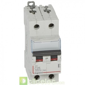 DX3 2P C25 6000A/10KA 407786 Legrand Disjoncteurs PH+N