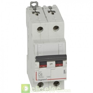 DX3 2P D6 6000A/10KA 408012 Legrand Disjoncteurs PH+N