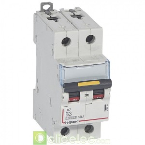 DX3 2P B3 10000A/16KA 408954 Legrand Disjoncteurs PH+N