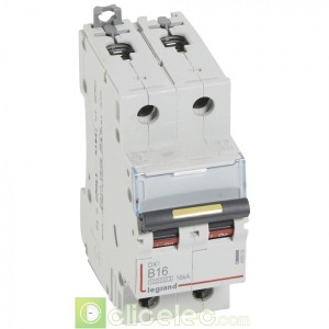 DX3 2P B16 10000A/16KA 408959 Legrand Disjoncteurs PH+N