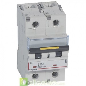 DX3 2P B100 10000A/16KA 408967 Legrand Disjoncteurs PH+N