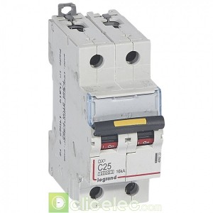 DX3 2P C25 10000A/16KA 409223 Legrand Disjoncteurs PH+N