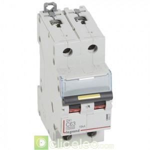 DX3 2P C63 10000A/16KA 409227 Legrand Disjoncteurs PH+N