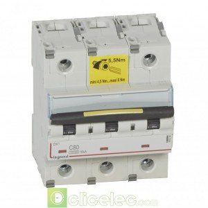 DX3 3P C80 10000A/16KA 409280 Legrand Disjoncteurs PH+N