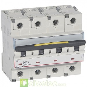 DX3 4P D125 10000A/16KA 409542 Legrand Disjoncteurs PH+N