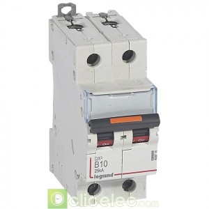 DX3 2P B10 25KA 409715 Legrand Disjoncteurs PH+N