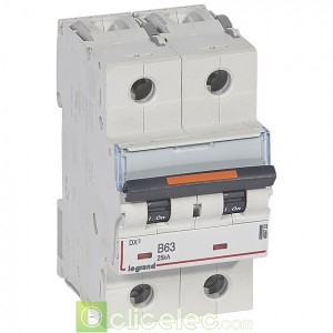 DX3 2P B63 25KA 409722 Legrand Disjoncteurs PH+N