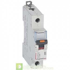 DX3 1P C6 25KA 409753 Legrand Disjoncteurs PH+N