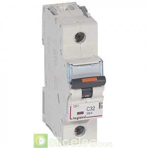 DX3 1P C32 25KA 409758 Legrand Disjoncteurs PH+N