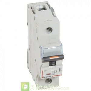 DX3 1P C63 25KA 409761 Legrand Disjoncteurs PH+N