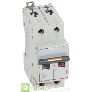 DX3 2P C25 25KA 409770 Legrand Disjoncteurs PH+N