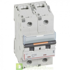 DX3 2P C100 25KA 409776 Legrand Disjoncteurs PH+N