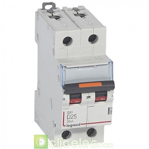 DX3 2P D25 25KA 409822 Legrand Disjoncteurs PH+N