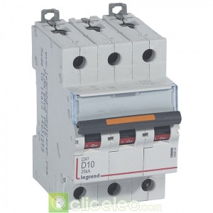 DX3 3P D10 25KA 409832 Legrand Disjoncteurs PH+N