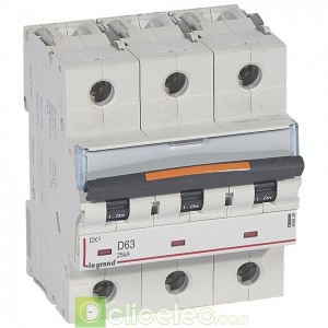 DX3 3P D63 25KA 409839 Legrand Disjoncteurs PH+N