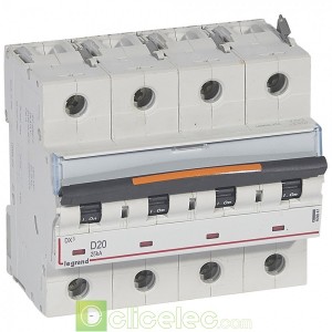 DX3 4P D20 25KA 409847 Legrand Disjoncteurs PH+N