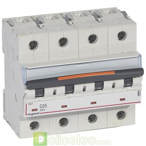 DX3 4P D25 25KA 409848 Legrand Disjoncteurs PH+N