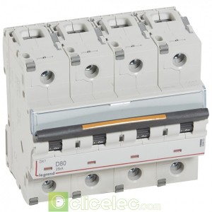 DX3 4P D80 25KA 409853 Legrand Disjoncteurs PH+N