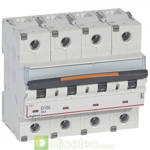 DX3 4P D100 25KA 409854 Legrand Disjoncteurs PH+N