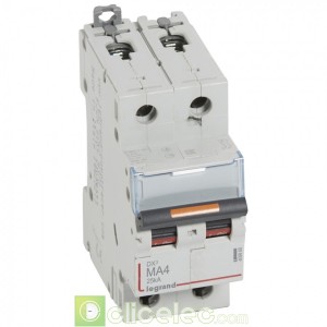 DX3 2P MA4 25KA 409868 Legrand Disjoncteurs PH+N