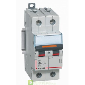 DX3 2P MA6.3 25KA 409869 Legrand Disjoncteurs PH+N