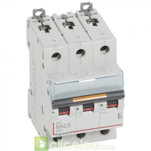 DX3 3P MA2.5 25KA 409877 Legrand Disjoncteurs PH+N