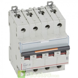 DX3 4P MA1.6 25KA 409886 Legrand Disjoncteurs PH+N