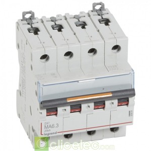 DX3 4P MA6.3 25KA 409889 Legrand Disjoncteurs PH+N