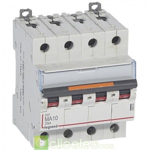 DX3 4P MA10 25KA 409890 Legrand Disjoncteurs PH+N