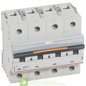 DX3 4P MA63 25KA 409895 Legrand Disjoncteurs PH+N