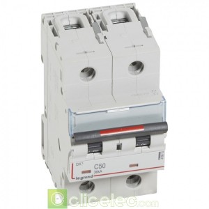 DX3 2P C50 36KA 410013 Legrand Disjoncteurs PH+N