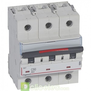 DX3 3P C50 36KA 410026 Legrand Disjoncteurs PH+N